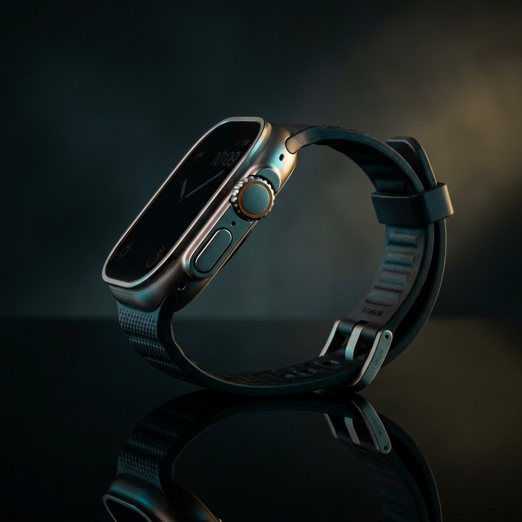 Aurenyx Pulse Ultra side profile showing slim titanium design